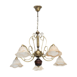 ΝΩ 760 ΦΩΤΙΣΤΙΚΟ 5/Φ ΜΕ ΞΥΛΟ 220 x 60 w - E.14 - E.27