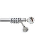 Μεταλλικό Κουρτινόξυλο Νίκελ Ματ Φ25