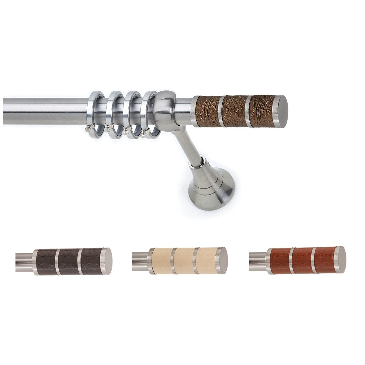 s19 copy Μεταλλικό Κουρτινόξυλο Νίκελ Ματ Φ25 - Image 1