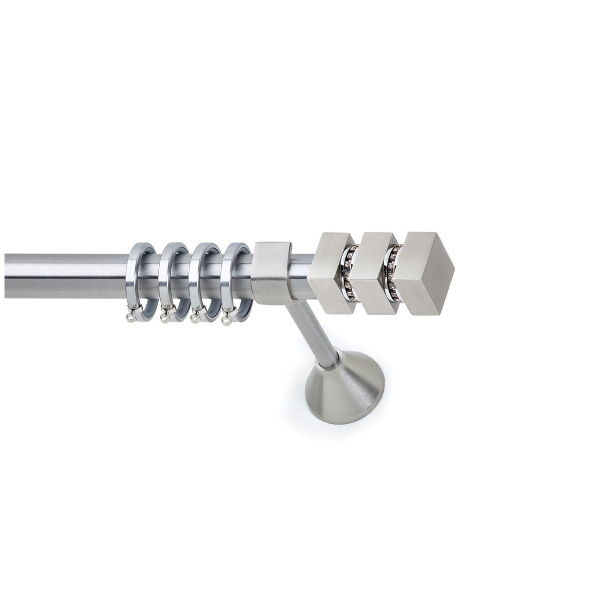 santorini copy Μεταλλικό Κουρτινόξυλο Νίκελ Ματ Φ25 - Image 1