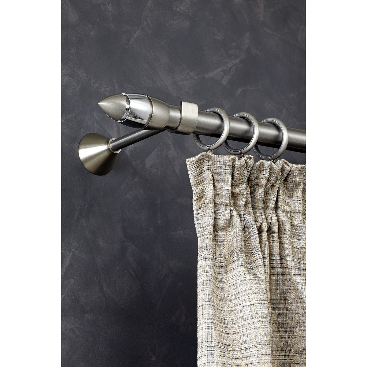 space Ινοξ κουρτινόξυλo Φ25 Space της σειράς Ασλάνης