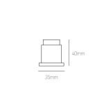 Μπίλια Παραθύρου Μαγνητικό Νίκελ Ματ - Image 2