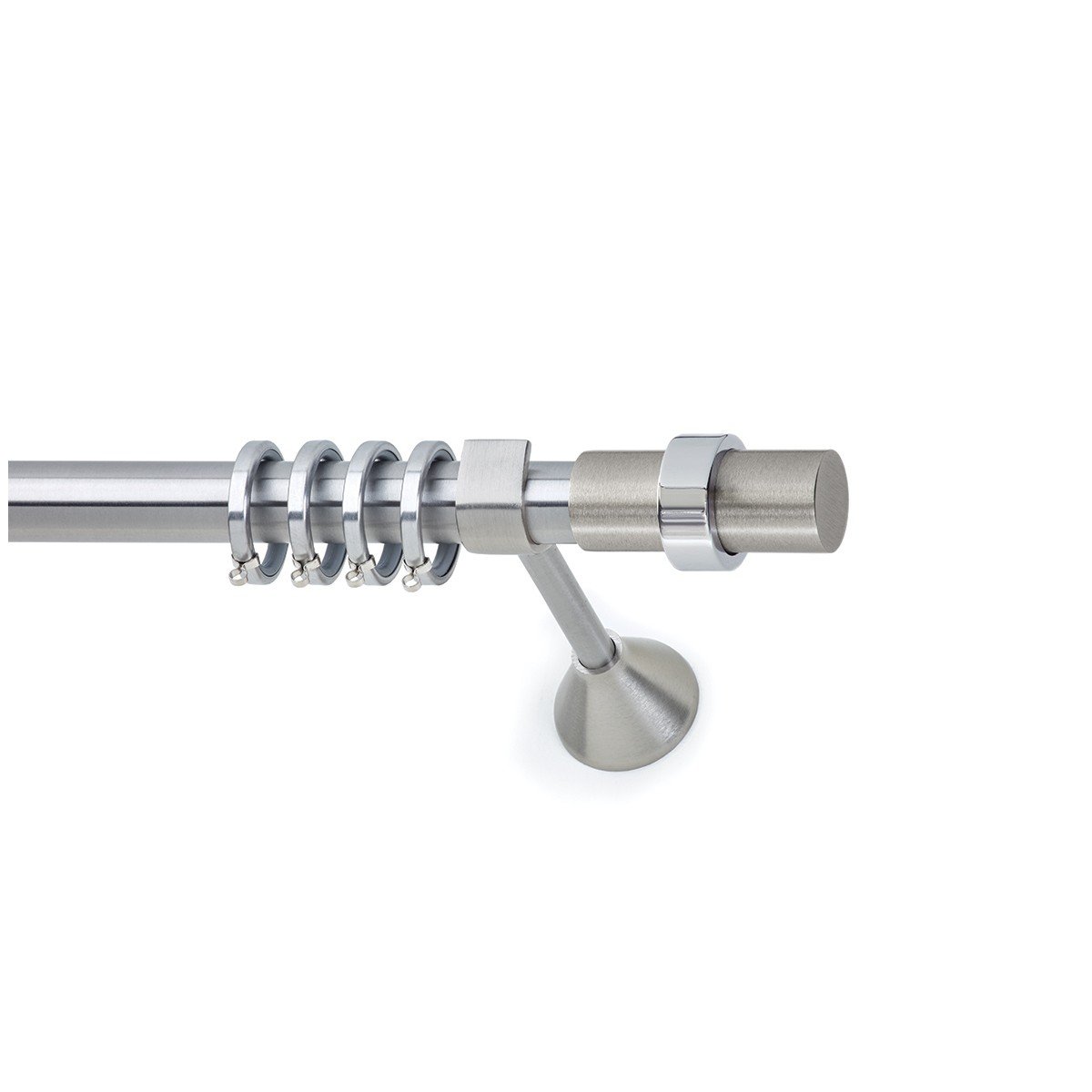 sun copy Μεταλλικό Κουρτινόξυλο Νίκελ Ματ Φ25 - Image 1