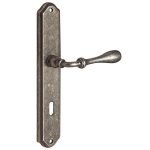 Roline Κ370 Πόμολο Εξώπορτας Φιξ Αριστερό από Ορείχαλκο Old Silver 255x45x114mm