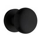Πόμολα Πόρτας Με Ροζέτα Μάυρο Ζωγομετάλ 183