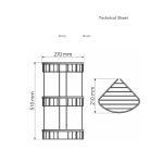 Γωνιακή Σπογγοθήκη Τριπλή Χρωμέ Sanco 010-A03 - Image 2