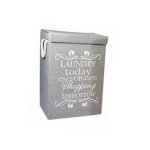 Καλάθι απλύτων “Ύφασμα” Γκρί - Image 2