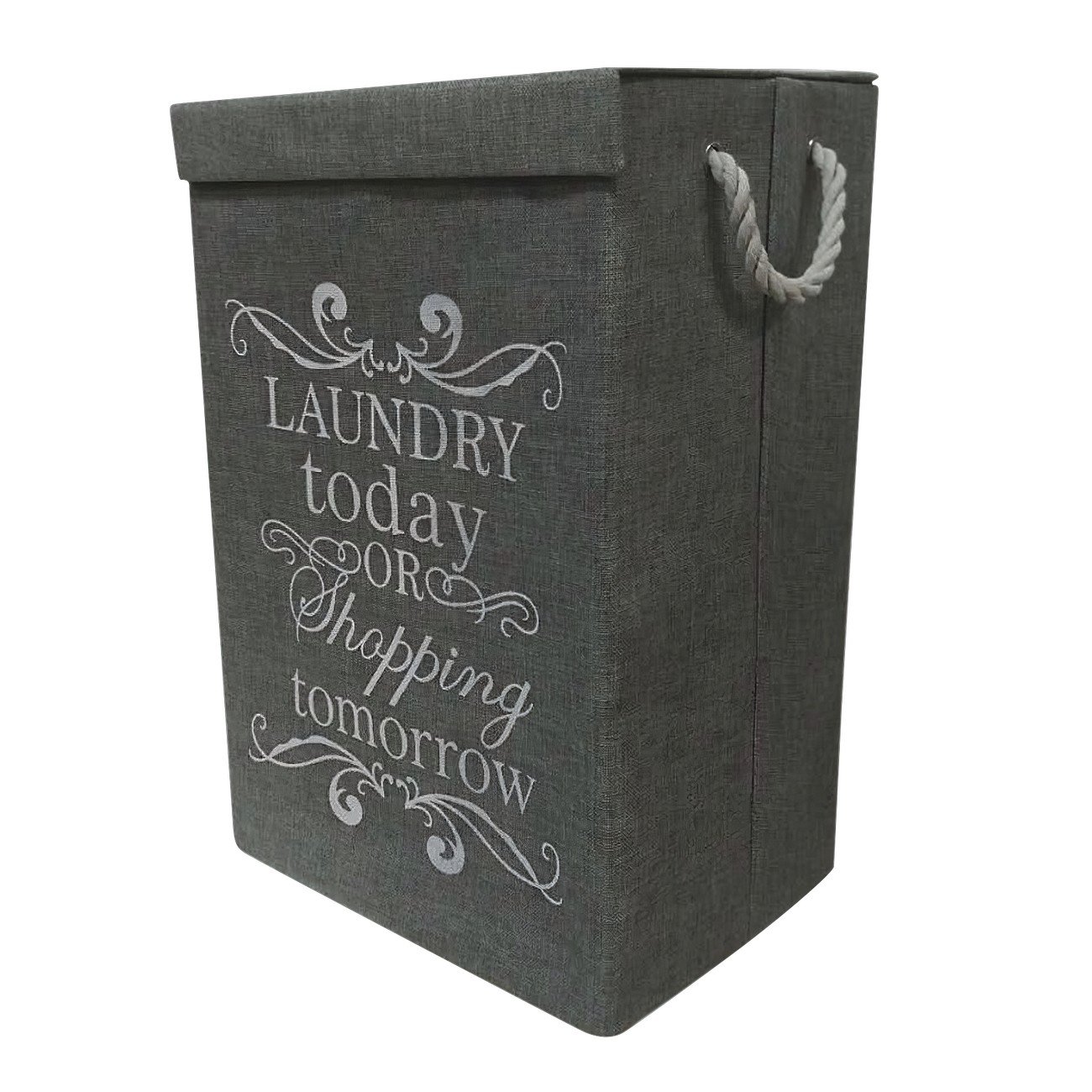 002kalathi-aplyton-yfasma Καλάθι απλύτων “Ύφασμα” Γκρί - Image 1