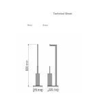 Χαρτοθήκη με Πιγκαλ Δαπέδου Χρωμέ Sanco 0544-A03 - Image 3