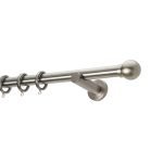 Μεταλλικό Κουρτινόξυλο Νίκελ Ματ Φ25