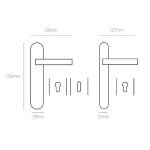 Πόμολο Πόρτας με Πλάκα Best Νίκελ Ματ/Χρώμιο 1008 - Σχεδιασμένο να ταιριάζει παντού - Image 2