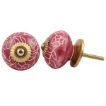 Χειροποίητο κεραμικό πομολάκι Dark Pink - Image 3