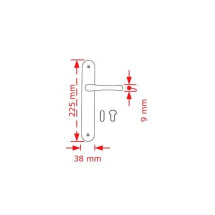 Πόμολο Πόρτας No 215 Πλάκα