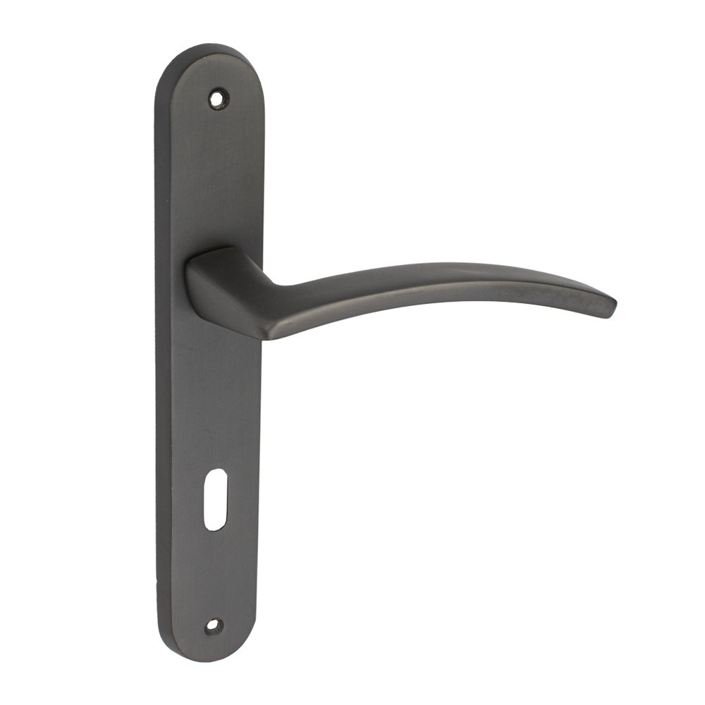 215 PL ANTHR Πόμολο Πόρτας Ανθρακί No 215 Πλάκα - Image 1