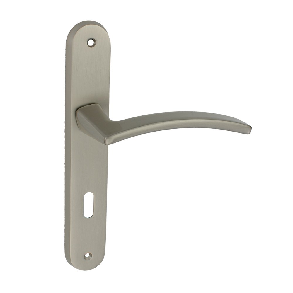 215-PL-NM Πόμολο Πόρτας Νίκελ ματ No 215 Πλάκα - Image 1