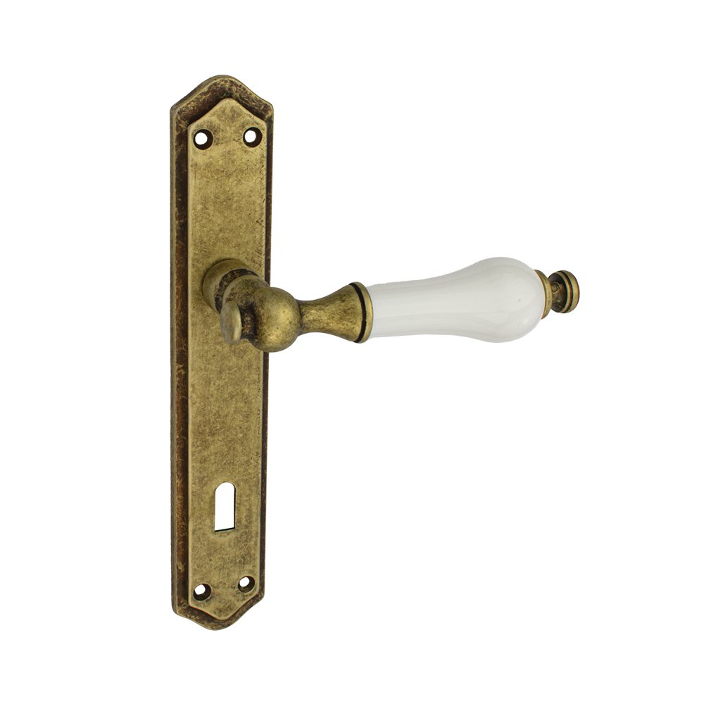 218-PL-ANT Πόμολο Πόρτας No 218 Πλάκα Αντικε-Πορσελάνη - Image 1