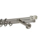 Μεταλλικό Κουρτινόξυλο Νίκελ Ματ Φ25 - Image 2