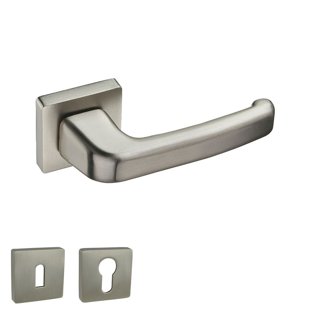 66-NM Πόμολο Πόρτας Νίκελ ματ No 66 Ροζέτα - Image 1