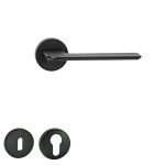 Πόμολο Πόρτας Μαύρο ματ No 84204 Ροζέτα