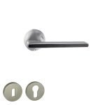 Πόμολο Πόρτας Νίκελ ματ-Μαύρο No 84266 Ροζέτα