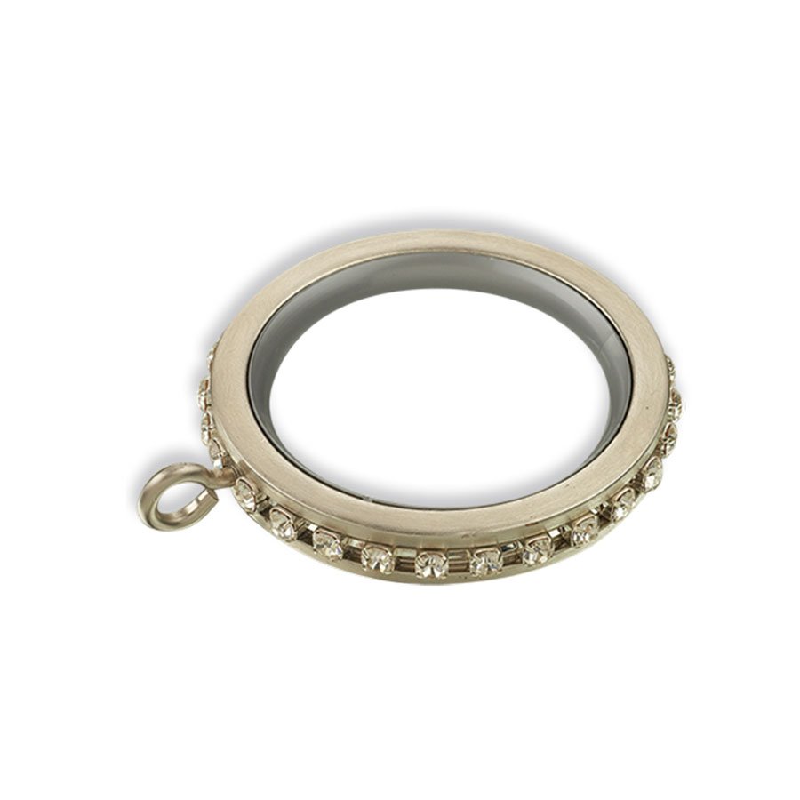 KR41_NM Κρίκος κουρτινόβεργας μεταλλικός με Strass-Κρύσταλλο Φ45mm & Φ60mm Νο ΚΡ41 - Image 1