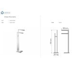 Πετσετοθήκη Δαπέδου Dark Μπρονζέ Sanco 0507-DM25 - Image 2