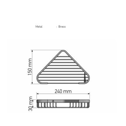 Γωνιακή Σπογγοθήκη Μαύρη Sanco 007-Μ116