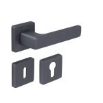 Πόμολο Πόρτας Πλαστικό No GREEN Ροζέτα Χρώμιο Ματ