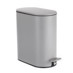 Πεντάλ και πιγκάλ σετ “ΟΒΑΛ” 5Lt σε χρώμα Γκρι. (soft close)