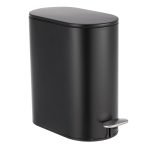 Πεντάλ και πιγκάλ σετ “ΟΒΑΛ” 5Lt σε χρώμα Μαύρο. (soft close)