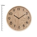 Ρολόι τοίχου Αναλογικό, με διάμετρο 38cm - Απόχρωση Ξύλου