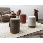 Σκαμπό με διαστάσεις 30x30x40cm - Τaupe - Image 4