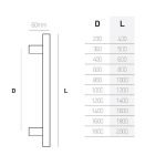 Λαβή Εξώπορτας Inox Best 13A - Image 2