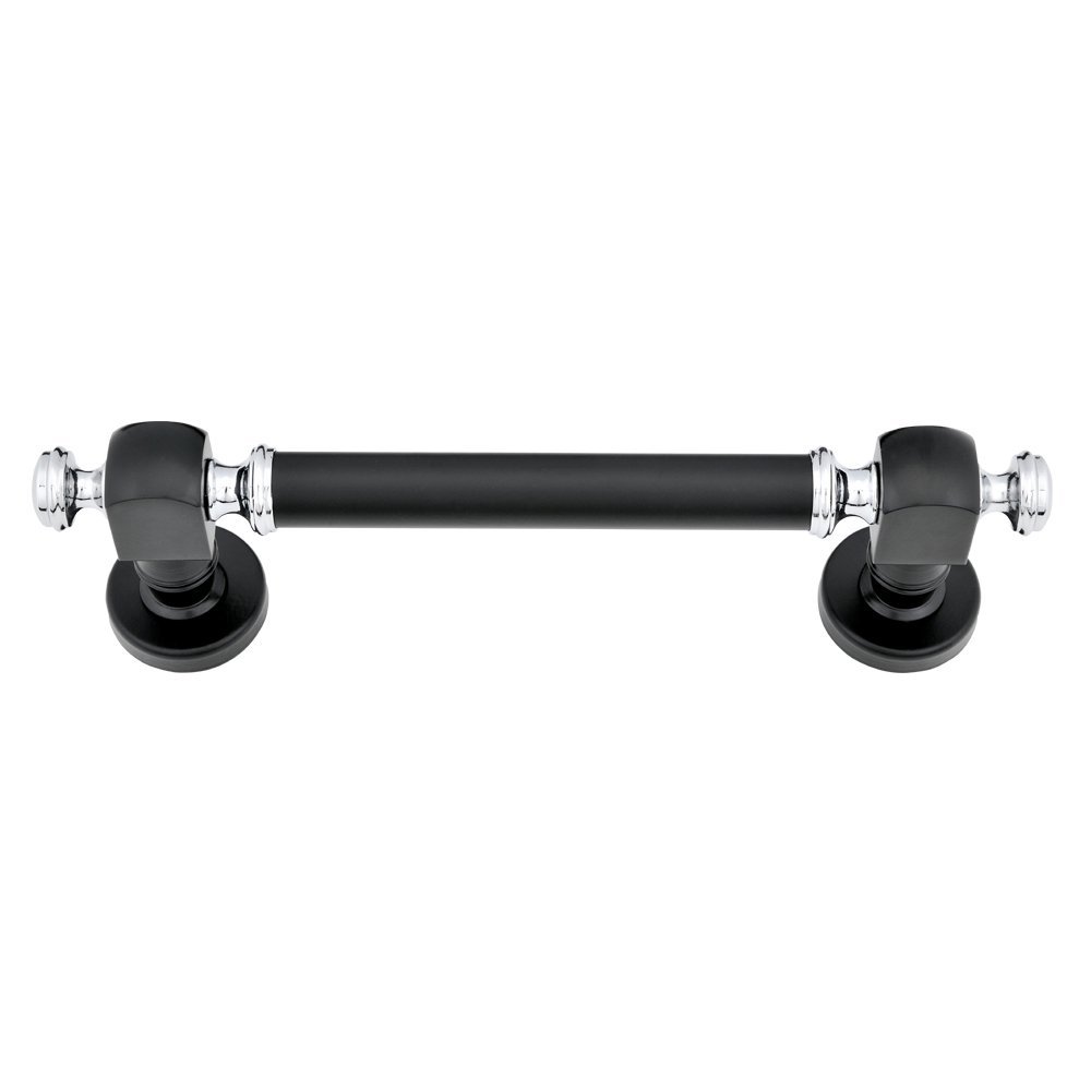 laviExoportas1069 Λαβή Εξώπορτας Ορείχαλκου Μαύρο/Χρώμιο Best 04 - Image 1