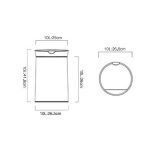 Κάδος 10lt Λεύκο με Φωτοκύτταρο Σένσορα - Image 2