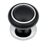 Μπουλ Εξώπορτας Ορείχαλκου Μάυρο/Χρώμιο Best 1