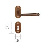 Πόμολο ΙΤΑΛΙΑΣ ΣΦΥΡΗΛΑΤΟ Αντικέ Νο 132 - Image 2