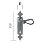 Πόμολο ΙΤΑΛΙΑΣ ΣΦΥΡΗΛΑΤΟ Ασημί Αντικέ Νο 34 - Image 2