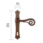 Πόμολο ΙΤΑΛΙΑΣ ΣΦΥΡΗΛΑΤΟ Ασημί Αντικέ Νο 54