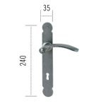 Πόμολο ΙΤΑΛΙΑΣ ΣΦΥΡΗΛΑΤΟ Ασημί Αντικέ Νο 62