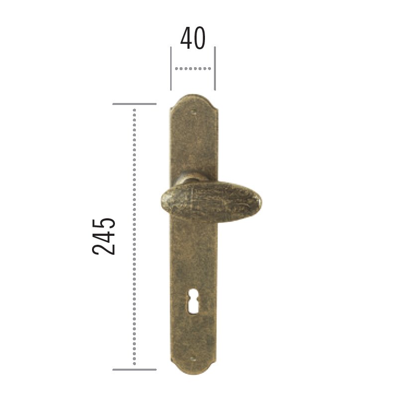 pomola2023 ill (65)a Πόμολο ΙΤΑΛΙΑΣ ΣΦΥΡΗΛΑΤΟ Χρυσό Αντικέ Νο 76 - Image 1