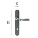 Πόμολο ΙΤΑΛΙΑΣ ΣΦΥΡΗΛΑΤΟ Ασημί Αντικέ Νο 18 - Image 2