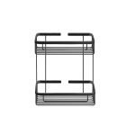 Παραλληλογραμμη Σπογγοθήκη Διπλή Μαύρη ματ Sanco 004-M116