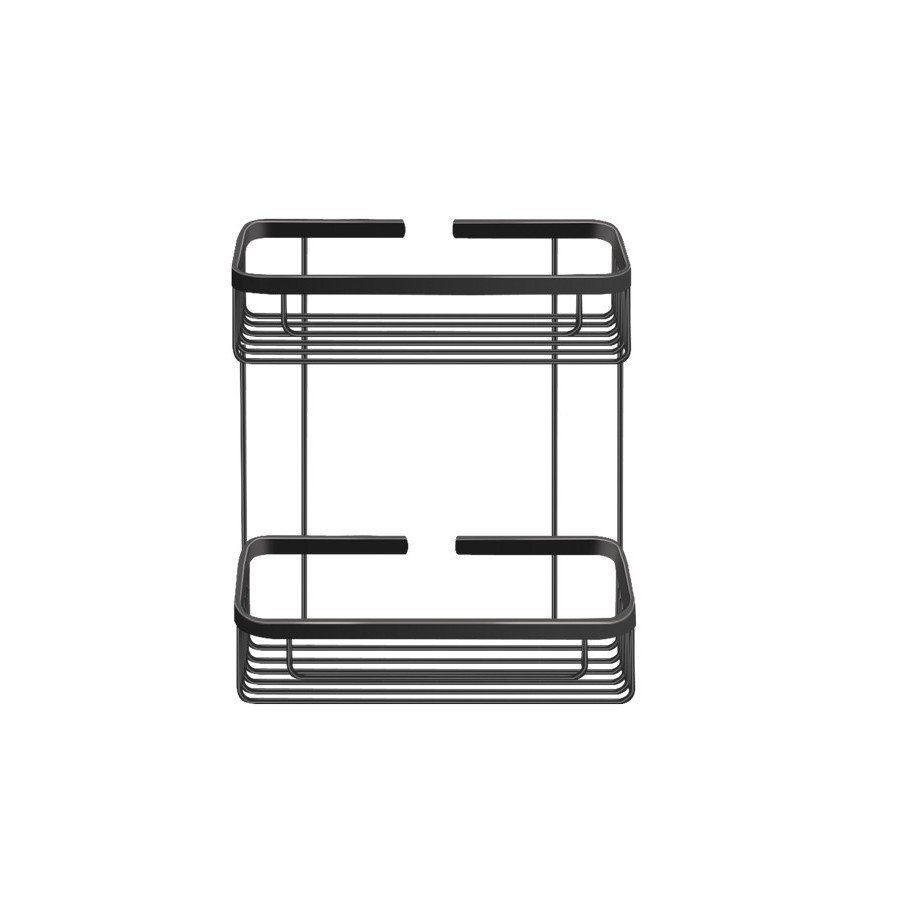 prod_00004_M116_1200 Παραλληλογραμμη Σπογγοθήκη Διπλή Μαύρη ματ Sanco 004-M116 - Image 1