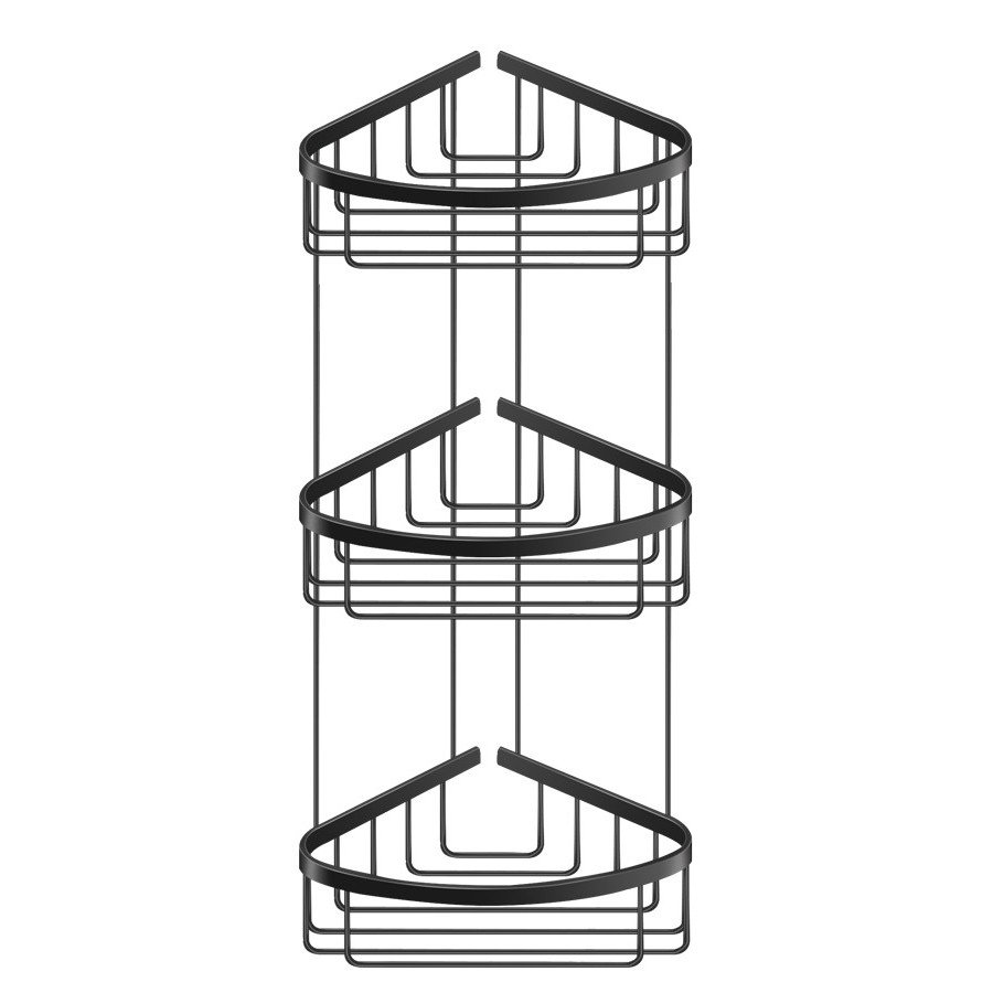 prod_00010_M116_1200 Γωνιακή Σπογγοθήκη Τριπλή Μαύρη Sanco 010-M116 - Image 1