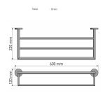 Ραφιέρα Πετσετών Sanco Μαύρο ματ 0911-Μ116 - Image 2