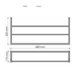 Ραφιέρα Πετσετών Sanco Μαύρο ματ 0918-Μ116 - Image 2