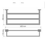 Ραφιέρα Πετσετών Sanco Μαύρο ματ 0951-Μ116 - Image 2