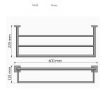 Ραφιέρα Πετσετών Sanco Μαύρο ματ 0961-Μ116 - Image 2