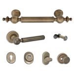 Σετ Θωρακισμένης Πόρτας Ορειχάλκινη Αντικέ Best SD6